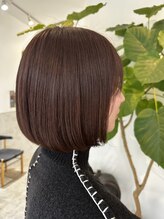 イニ 福井店(ini) 顎下ボブ×チョコレートブラウン 《出海》