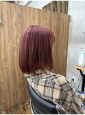 大人かわいいピンクボブ@20代30代40代