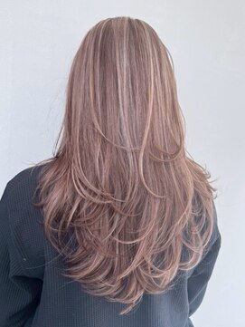 アルバム 銀座(ALBUM GINZA) 顔周りレイヤーロング韓国ヘアイメチェン_ba583791