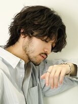 ルーシー 福岡大名店(LUCEY)&nbsp;センターパートニュアンスパーマフェザーパーマ波巻きパーマ