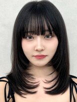 アッシュ 新杉田店(Ash)&nbsp;新杉田レイヤーカット韓国ダブルカラー顔周り前髪カットボブ