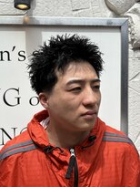 キングオブヘア バイ ノイズ 梅田茶屋町店(KING of hair by NOISM) ピンパーマスパイキーショート短髪スタイル