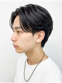 清潔感メンズパーマ毛流れダウンパーマ爽やかツーブロック理容室