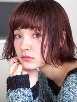 パティオン(PATIONN)&nbsp;うぶバング外ハネカールコーラルピンクアッシュカラーボブ