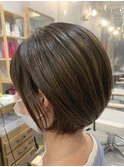 ショートボブ★耳かけショートフォギーベージュ★センター北