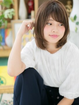 カバーヘア ブリス 戸田公園西口店(COVER HAIR bliss) ★暖色系カラー小顔斜めバング前下がりボブ20代30代40代★8