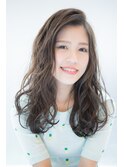 ホワイトグレージュ××胸上フェミニンロング×大人ガーリー所沢