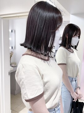 ユーフォリア 新宿店(Euphoria) 外ハネボブ　切りっぱなしボブ