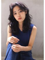 ブラン 梅田(Blanc)&nbsp;【Blanc】ダークラベンダーアッシュ＿レイヤーセミロング