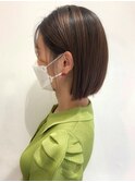 20代30代☆髪質改善 大人ぷつボブ×ベージュカラー/シアーカラー