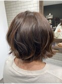 ダークグレージュ ボブ