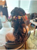 ブライダルヘアメイク ハーフアップ