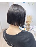 40代ショート・パッツとボブ・白髪ぼかしカラー