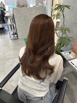 ラック(LUCK)&nbsp;レイヤーぱっつん前髪ステップボーンカットシルキー船橋/韓国