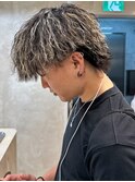 縦落ちツイスパ×白金ハイライト