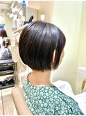 ショートボブ　アイロン無し　丸みショート