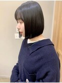 ぱつっとミニボブ