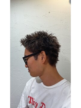 アジールヘア 所沢プロペ通り店(agir hair) メンズスパイキーショートブリーチメッシュハイライト所沢