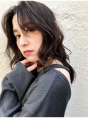 巻き髪/ミディアム/前髪長め/清澄白河/錦糸町/20代30代40代