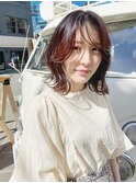 透明感ラベンダーグレージュ×韓国くびれボブヘア