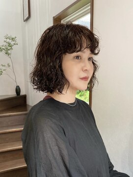 オンカン(onkan) フレンチボブ/パーマ/ウォームブラウン/髪質改善