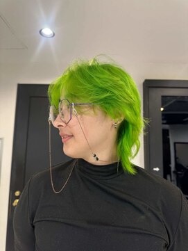 ボンズサロン(BONDZSALON) ライムグリーンカラー×デザインカラー【麻布十番】