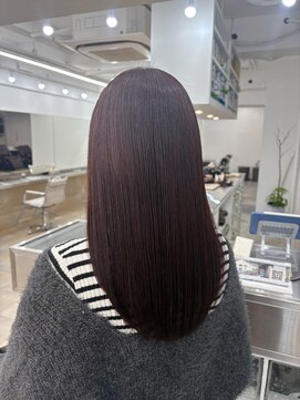 韓国顔まわりレイヤーカットグレージュオリーブベージュブラウン