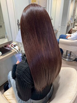 オブジェ シエル(obje't ciel) 艶髪こっくりブラウン/ロング/ストレート/髪質改善