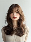 レイヤーカット髪質改善カラーブリーチなしダブルカラー韓国