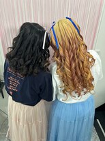 ベルグロー 北新地(BELLEGROW)&nbsp;ハーフツインリボンアレンジ・ペア｜梅田・北新地ヘアセット