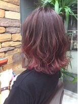 カプア 仙台駅前店(Kapua)&nbsp;ピンクベージュ　ひし形シルエット切りっぱなしボブ