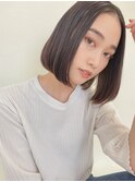ナチュラル_大人ボブ_インナーカラー
