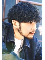 波巻きスパイラルパーマツイストスパイラルツーブロック