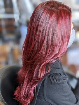 ソーホーヘアーアンドボタニカル 大橋店(SOHO hair & botanical) ロング/10代/20代/30代/チェリーレッド