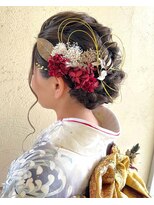 キャパジャストヘアー(CAPA just hair)&nbsp;成人式　卒業式　振袖　袴　ヘアセット　水引　金箔