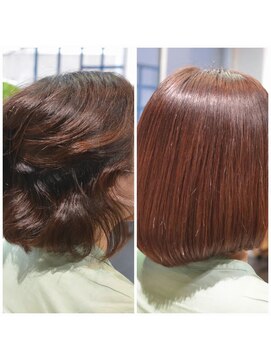 ポタム 東中野(potamu) 縮毛矯正丸みボブ