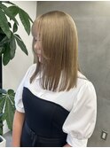 ブロンドカラー 全頭ブリーチ