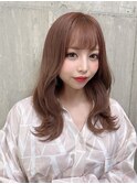 トリートメント ブリーチなしダブルカラー 前髪縮毛矯正 