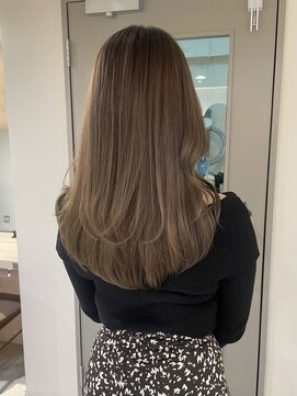 キャンバス バイ ネオリーブ 横浜西口(Canvas by neo.) 柔らかベージュハイトーン髪質改善セミロング【横浜】