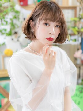 カバーヘア ブリス 戸田公園西口店(COVER HAIR bliss) 大人可愛い内巻きワンカールくせ毛風ボブc5戸田公園20代30代40代