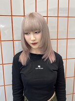 ペレ 栄店(PELE) デザインカラー/レイヤーカット/ウェットヘア/オリーブベージュ