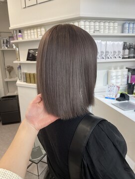 ペレ 渋谷(PELE) デザインカラー/レイヤーカット/ウェットヘア/オリーブベージュ