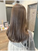 オリーブベージュ×ブリーチなしカラー