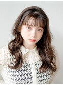20代30代大人可愛いルビーアッシュ韓国風パーマ