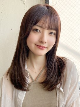 エトラ 渋谷店(etora) 前髪 ネビージュ ボブルフ 黒髪 ワンレン 小顔 "