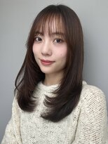 トリッカ シブヤ(TRICCA SHIBUYA)&nbsp;小顔レイヤー/シルキーベージュ/10代20代/レイヤーカット/ロング