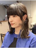 モード姫カット×イヤリングカラー
