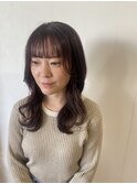 ピンクブラウンでツヤカラー