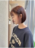 ボブ インナーカラー パープル