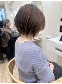 say.イメチェン外ハネボブ美髪ワイドバングショートボブオリーブ
